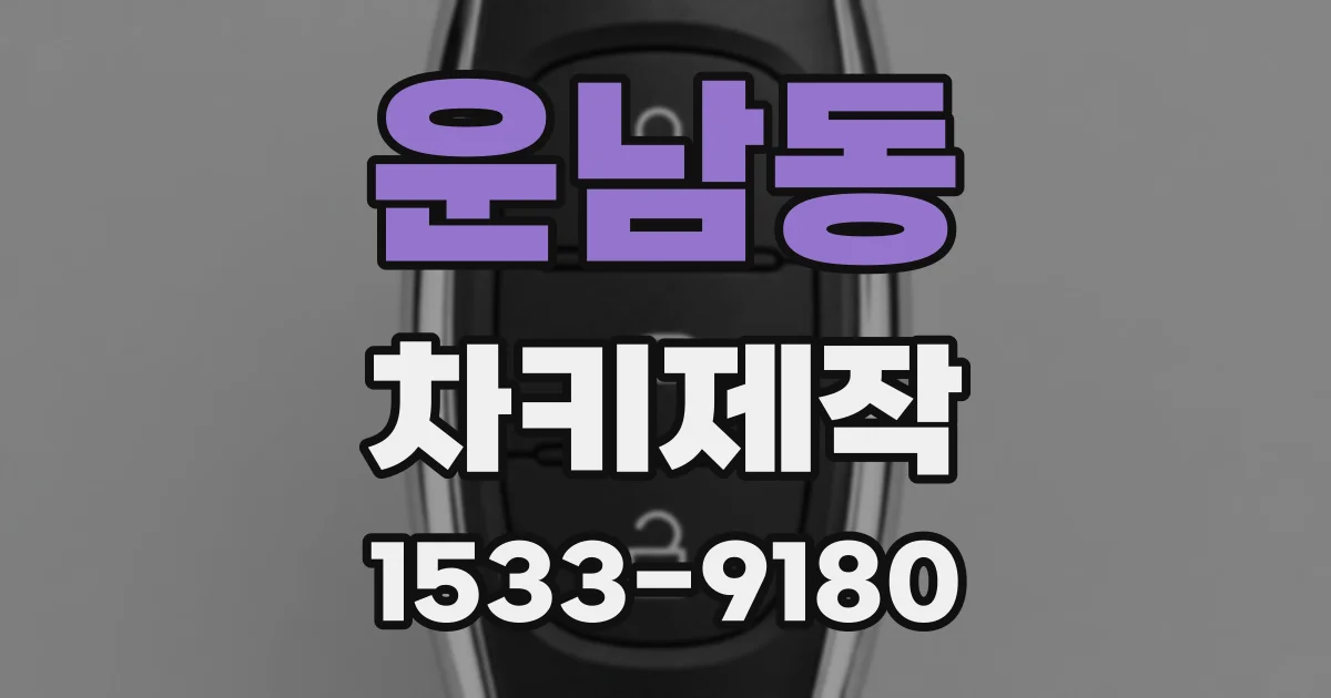 운남동 차키제작