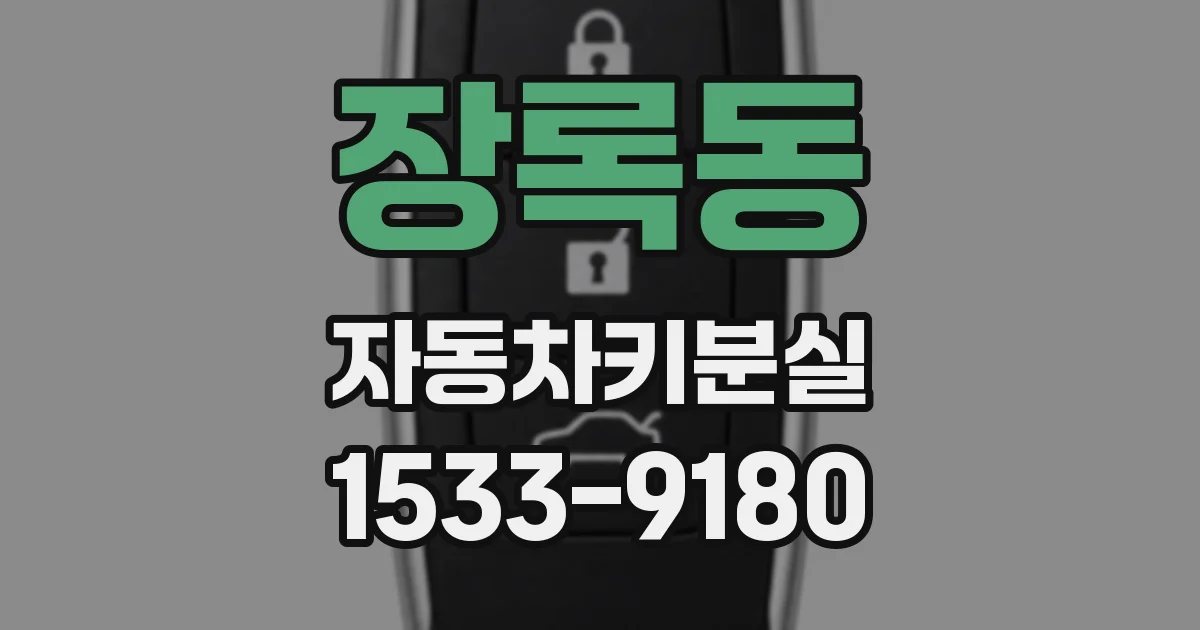 장록동 자동차키분실
