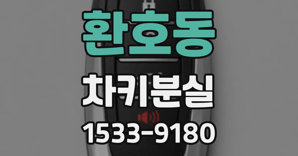 환호동 차키분실