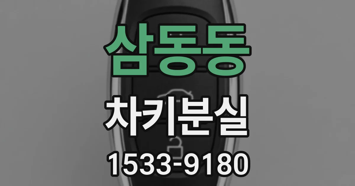 삼동동 차키분실
