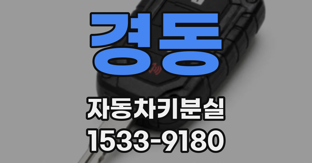 경동 자동차키분실