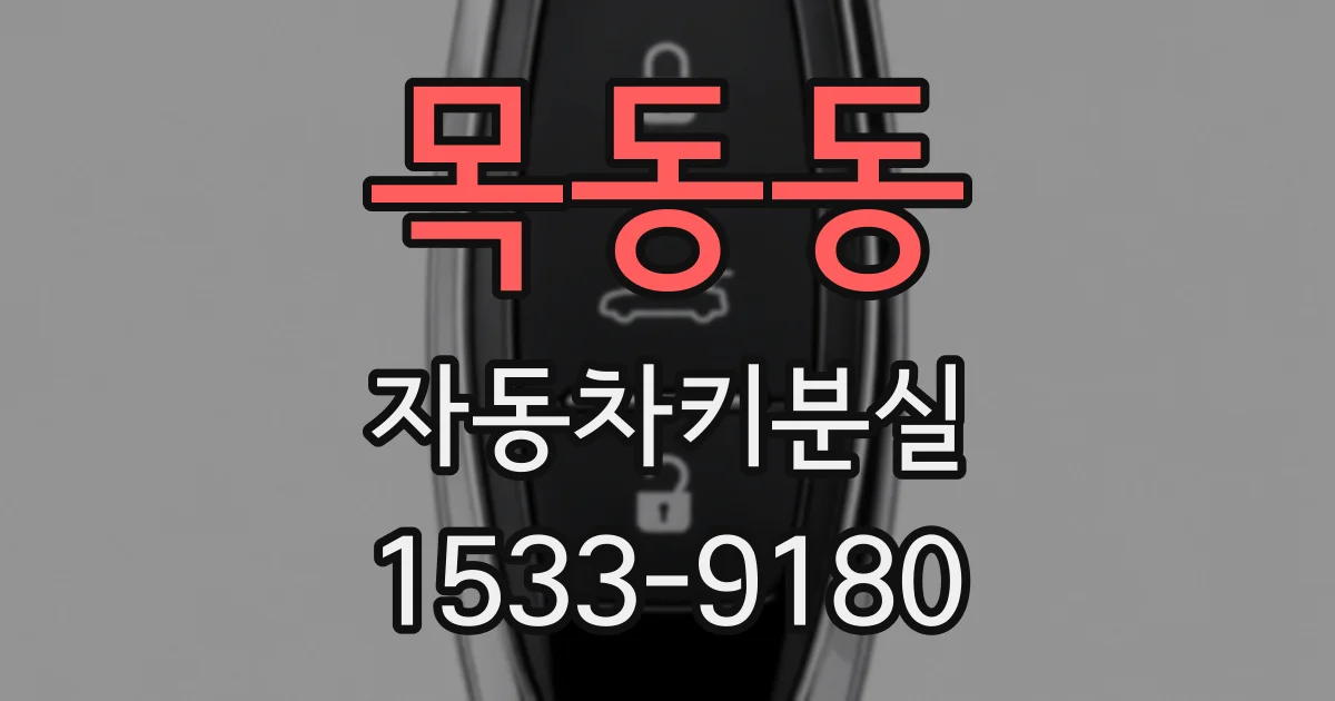 목동동 자동차키분실