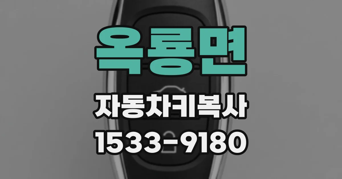옥룡면 자동차키복사