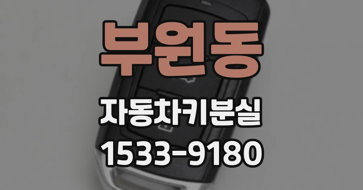 부원동 자동차키분실