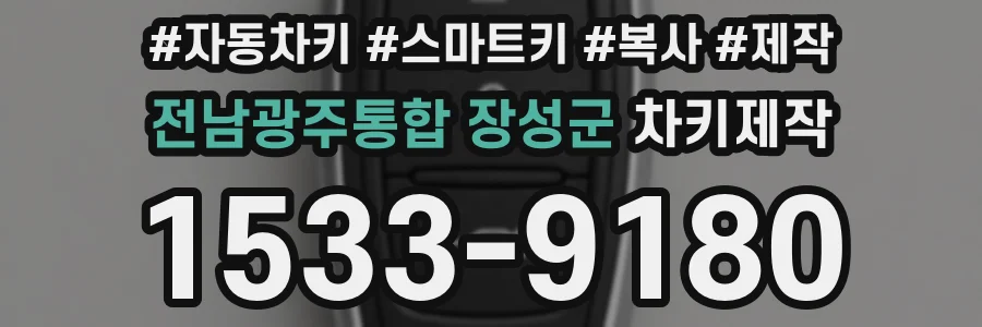 전남광주통합 장성군 차키제작