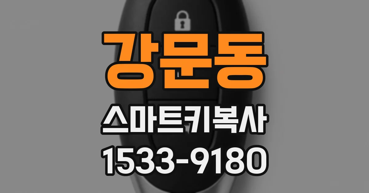 강문동 스마트키복사