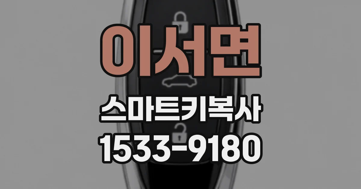 이서면 스마트키복사