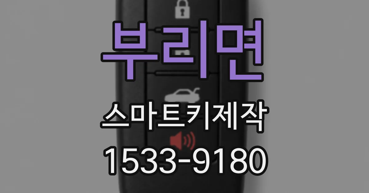 부리면 스마트키제작