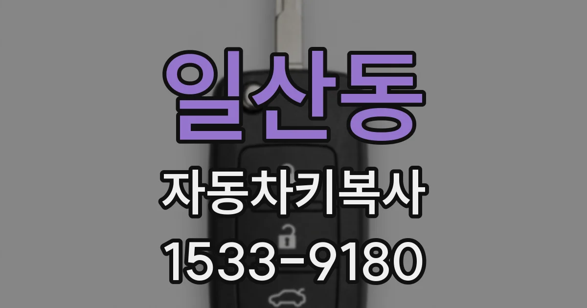 일산동 자동차키복사
