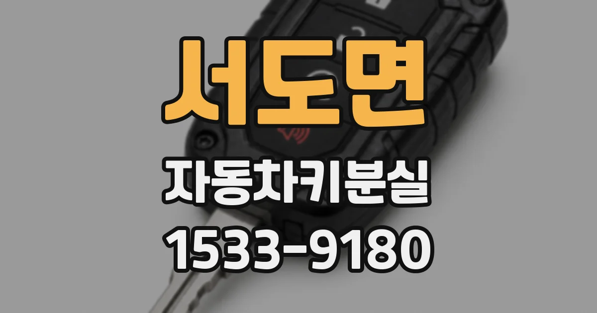 서도면 자동차키분실