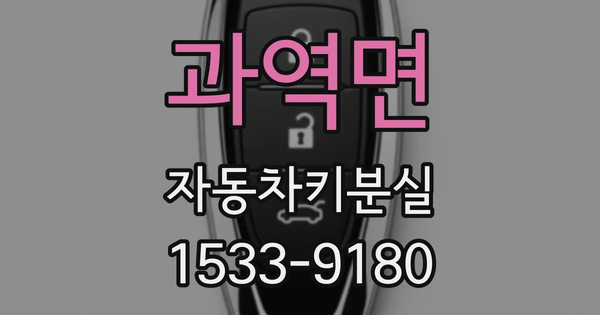 과역면 자동차키분실