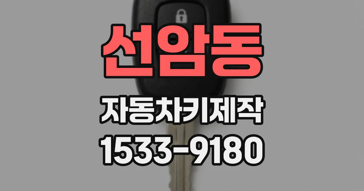 선암동 자동차키제작