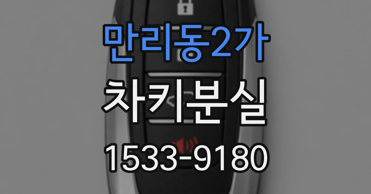 만리동2가 차키분실