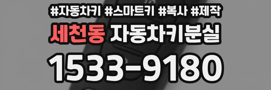 세천동 자동차키분실