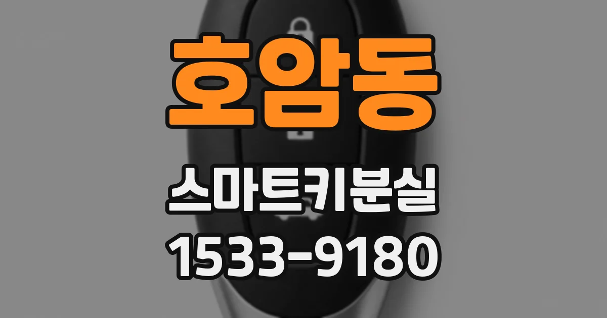 호암동 스마트키분실
