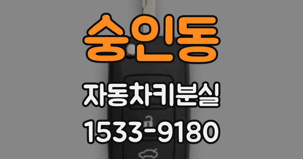 숭인동 자동차키분실