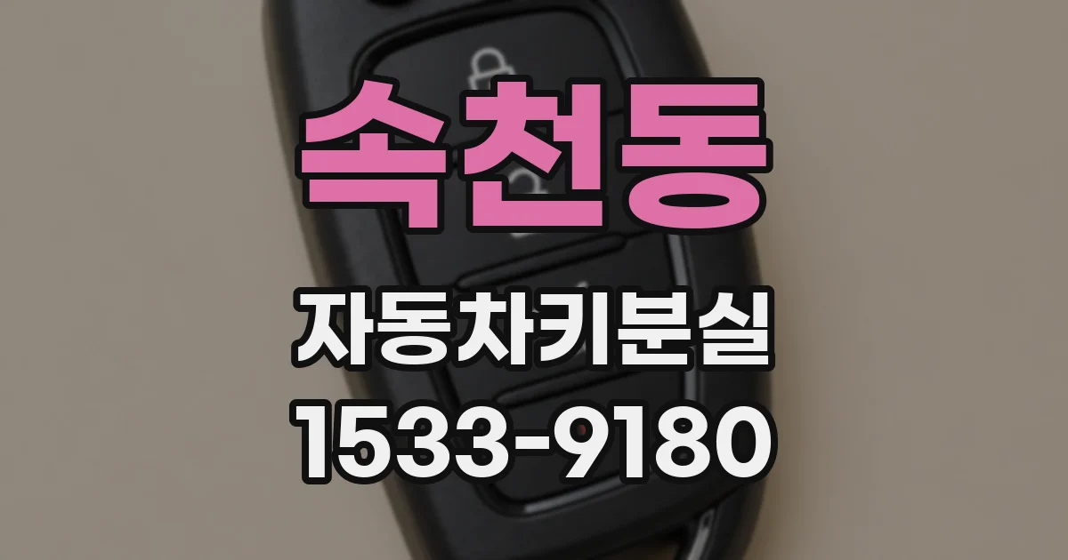 속천동 자동차키분실