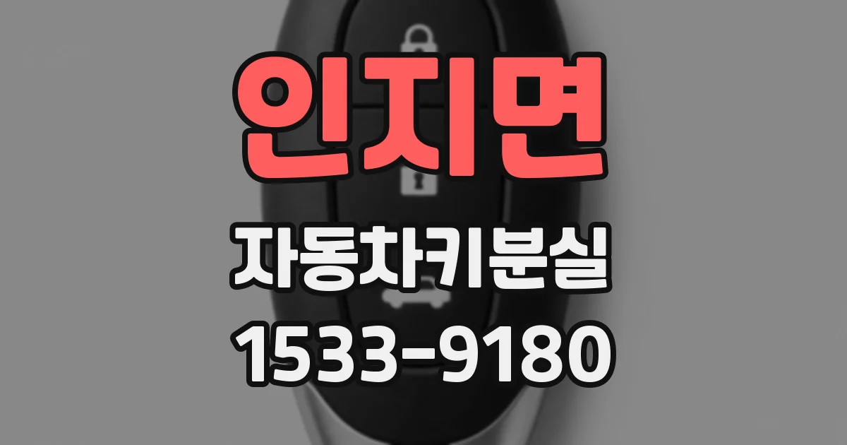 인지면 자동차키분실