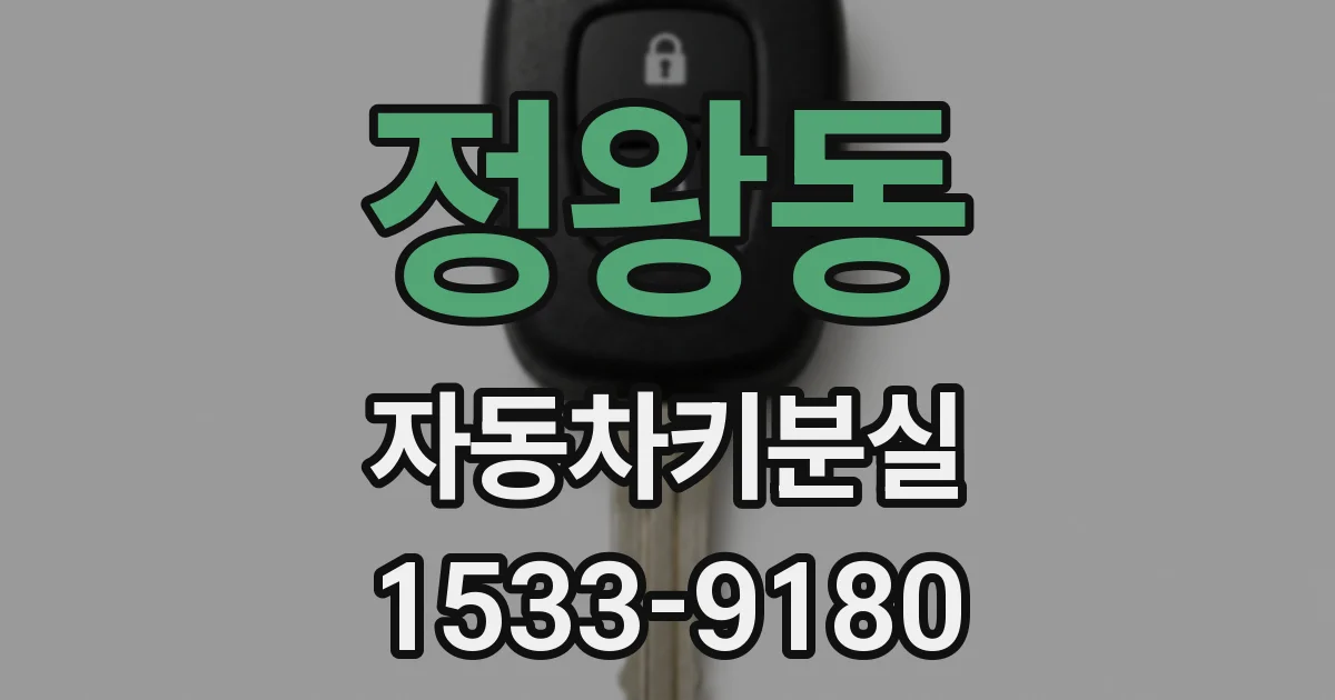 정왕동 자동차키분실