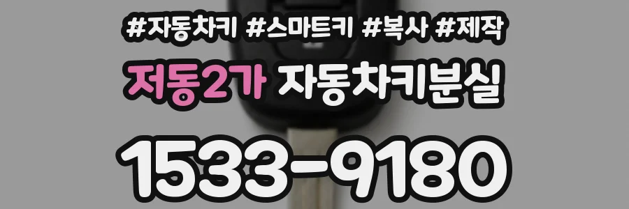저동2가 자동차키분실