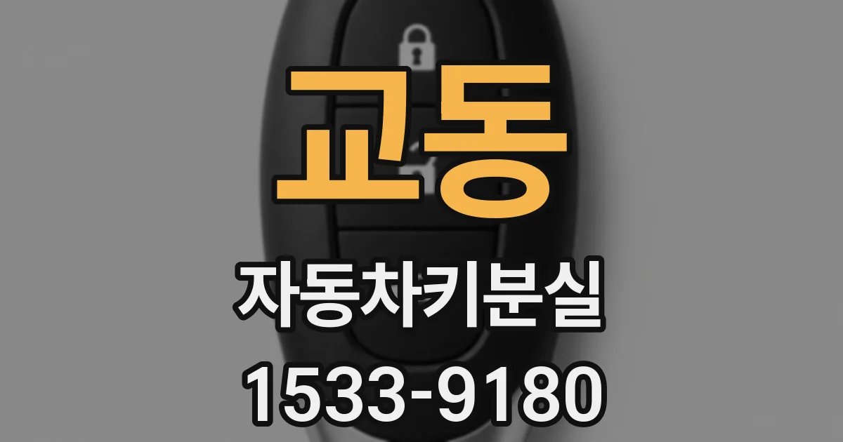 교동 자동차키분실