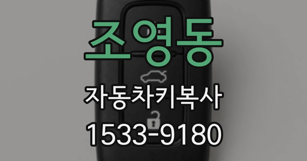 조영동 자동차키복사