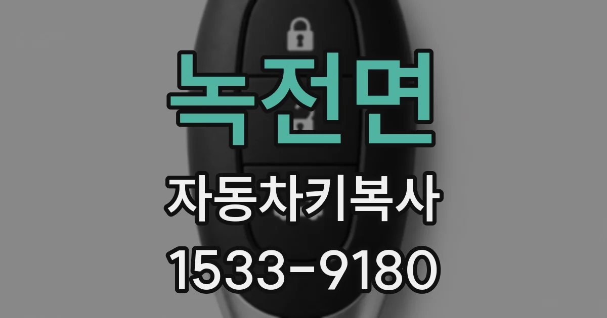 녹전면 자동차키복사