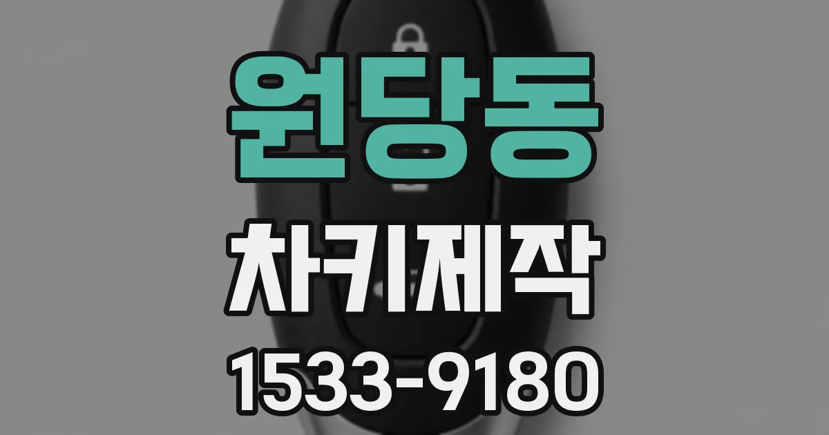 원당동 차키제작