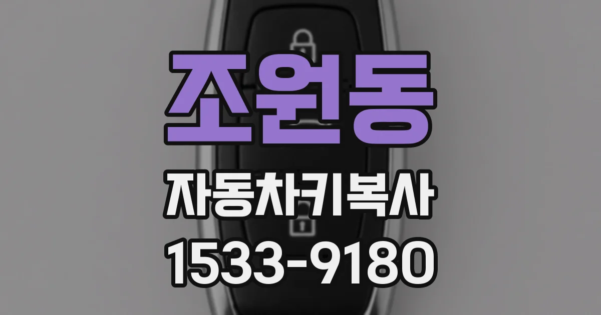 조원동 자동차키복사