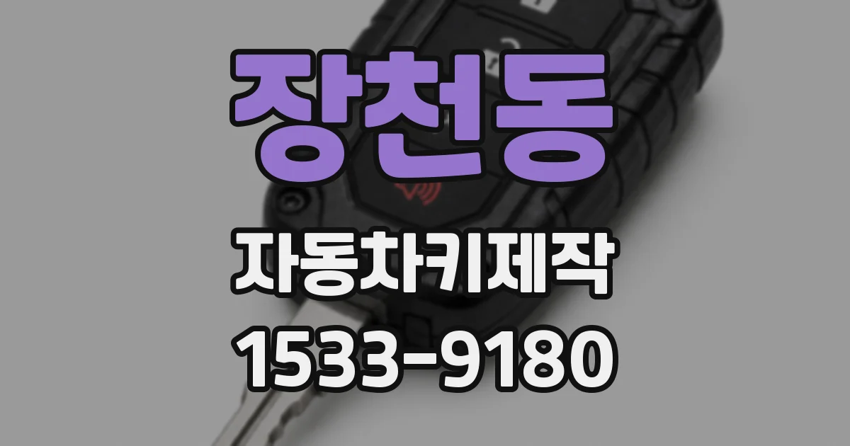 장천동 자동차키제작