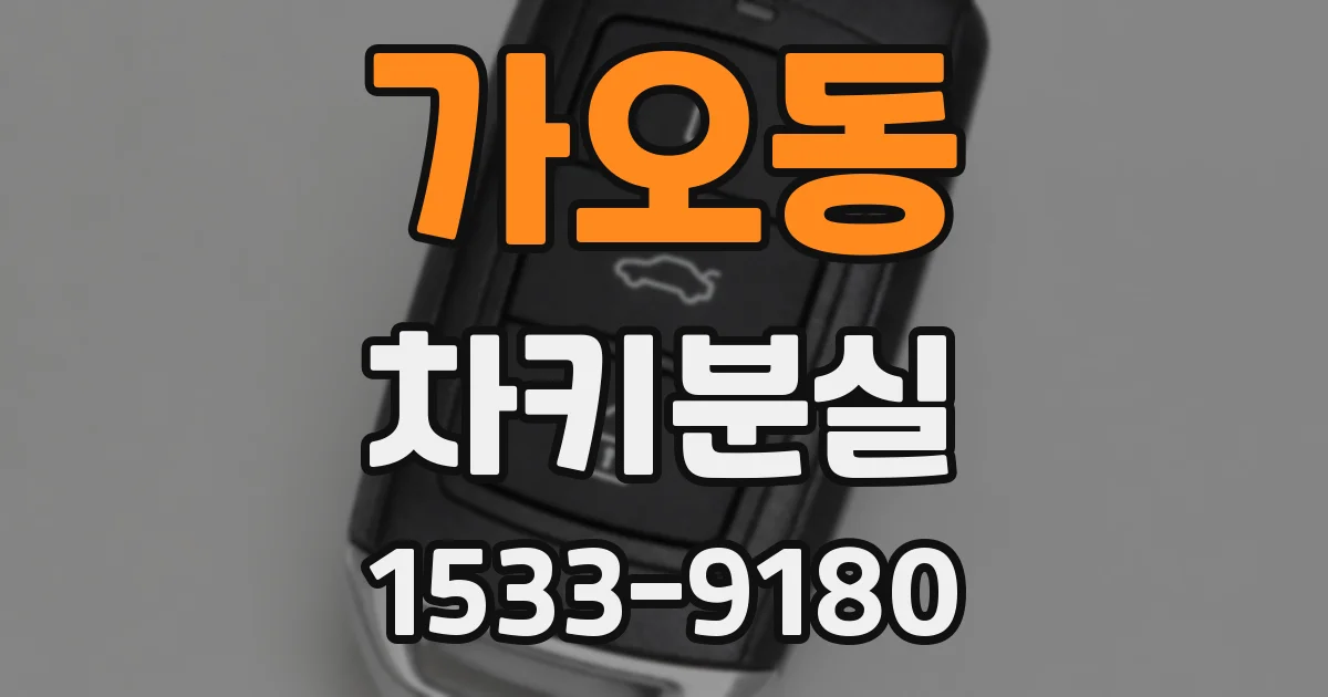 가오동 차키분실
