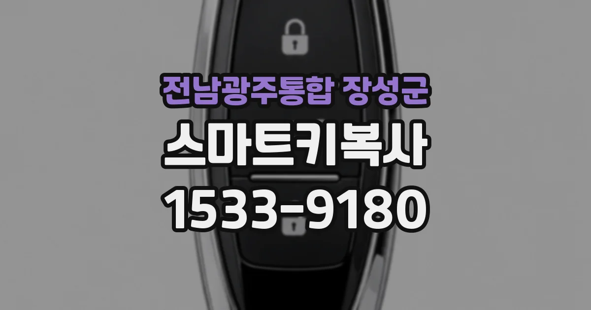 전남광주통합 장성군 스마트키복사