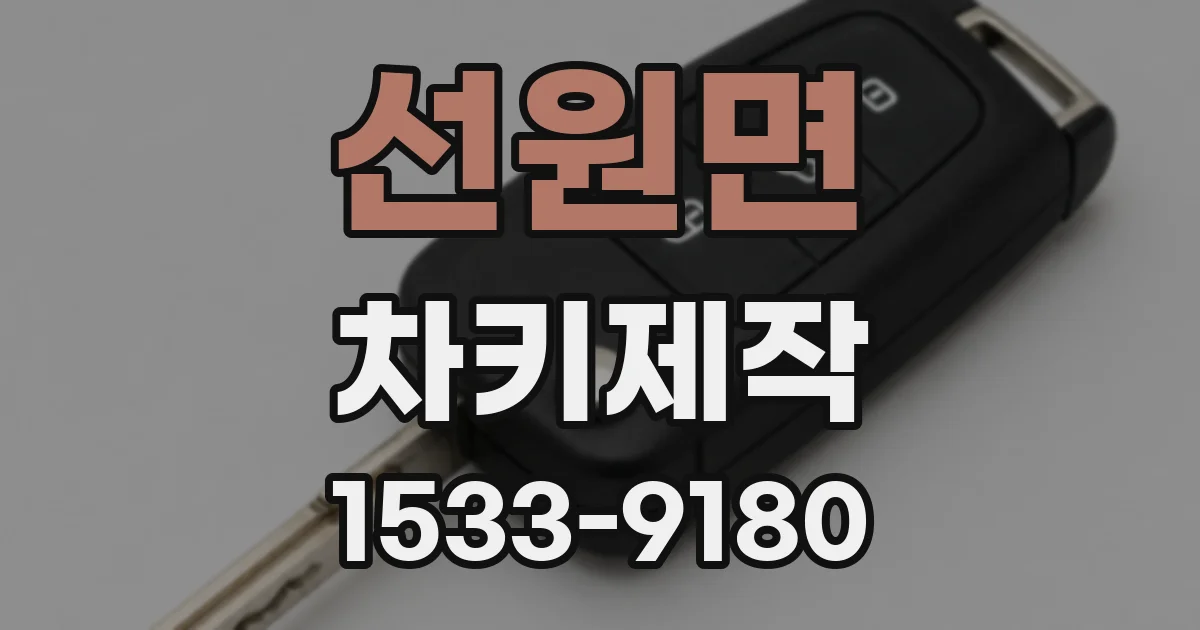 선원면 차키제작