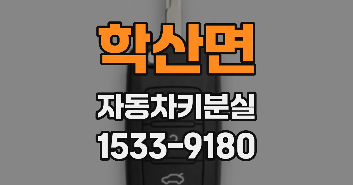 학산면 자동차키분실