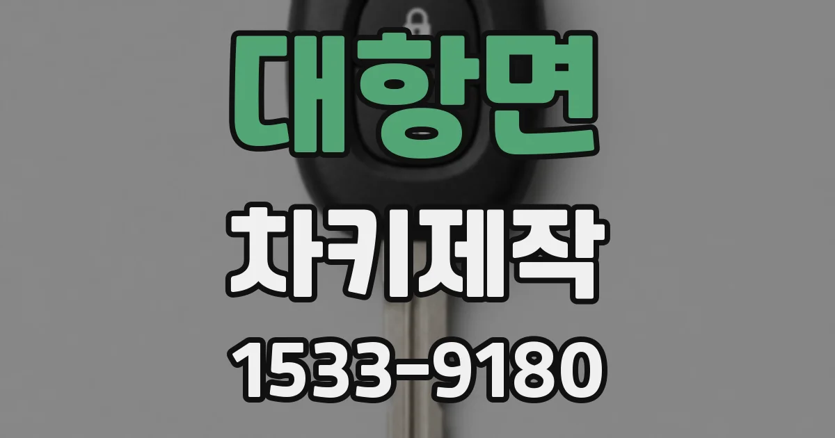 대항면 차키제작