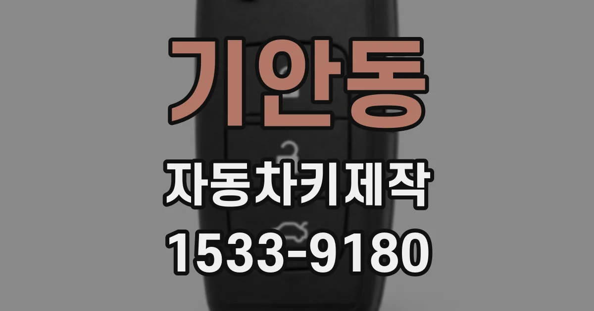 기안동 자동차키제작