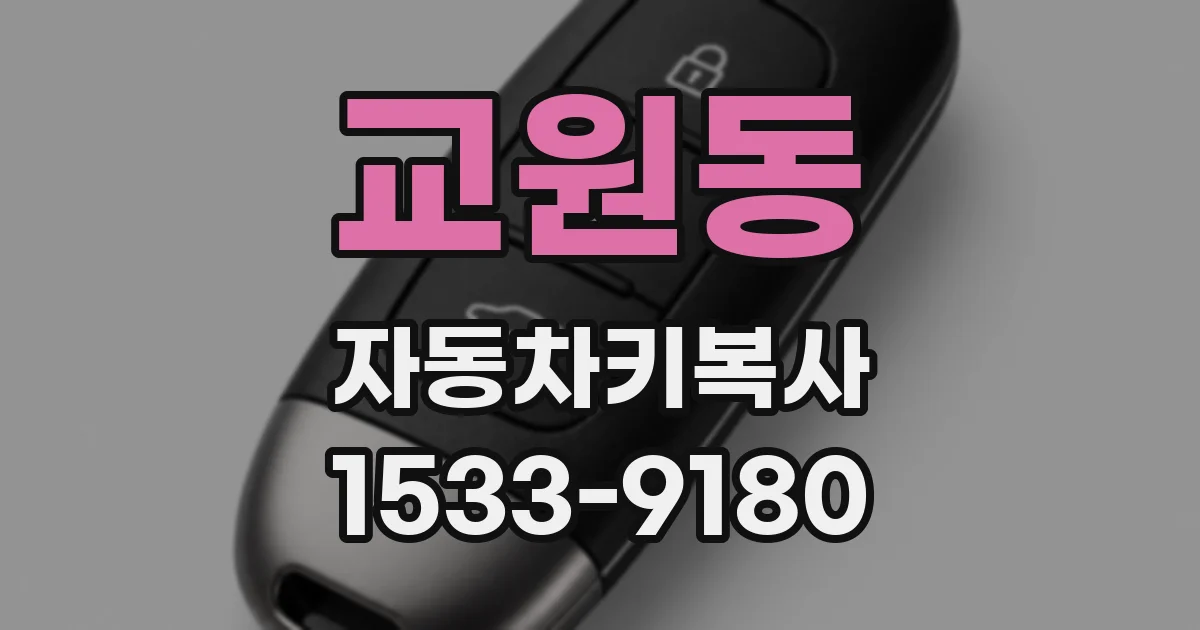 교원동 자동차키복사