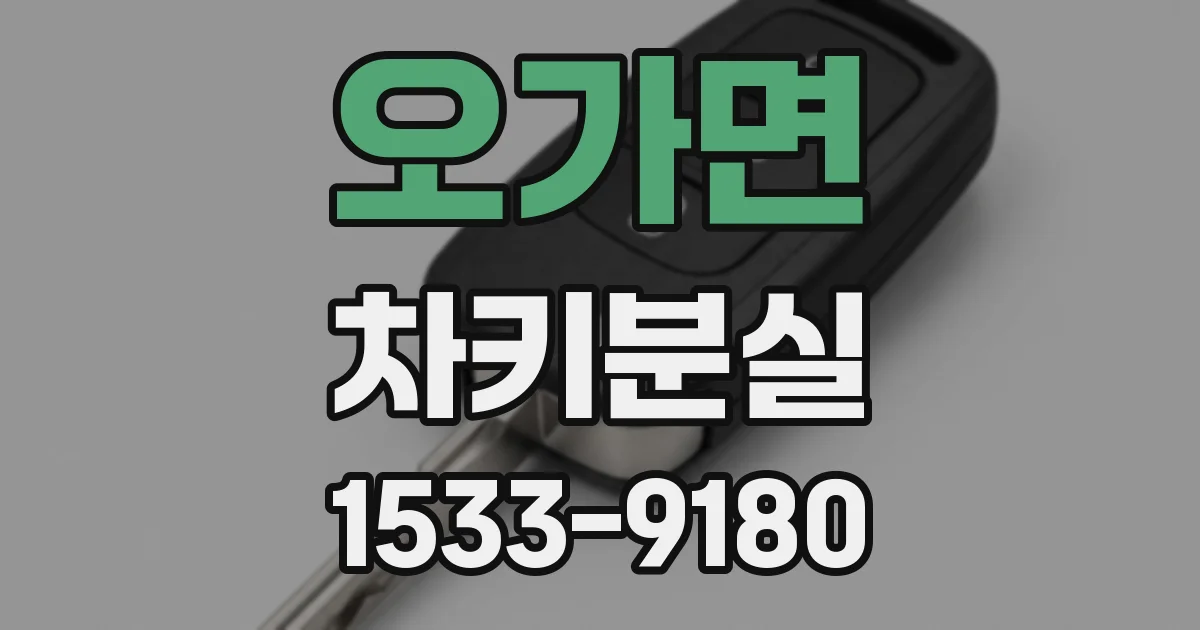 오가면 차키분실