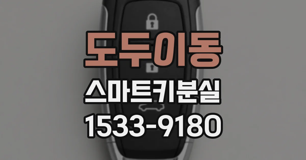 도두이동 스마트키분실
