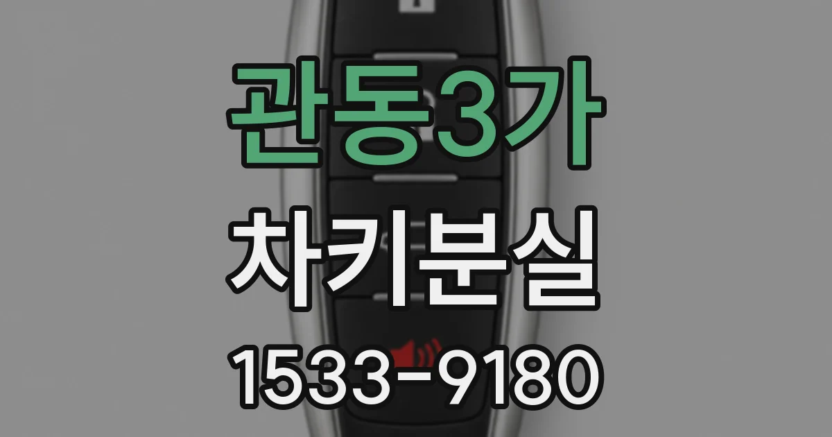 관동3가 차키분실