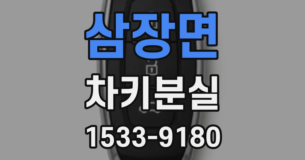 삼장면 차키분실