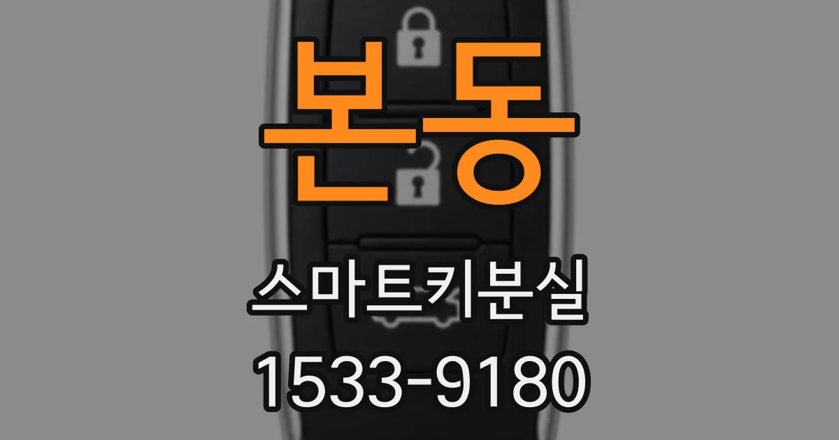 본동 스마트키분실