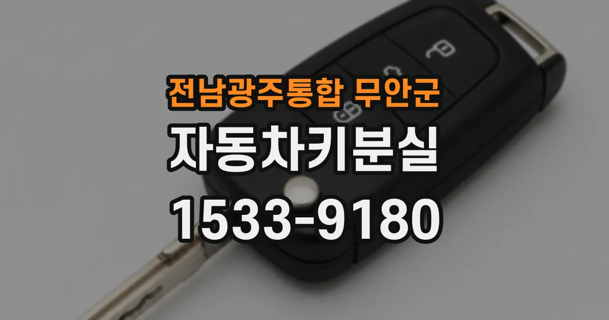 전남광주통합 무안군 자동차키분실