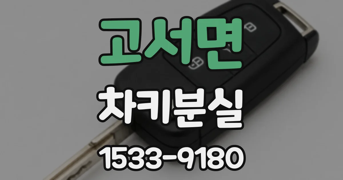 고서면 차키분실