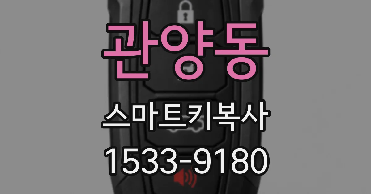 관양동 스마트키복사