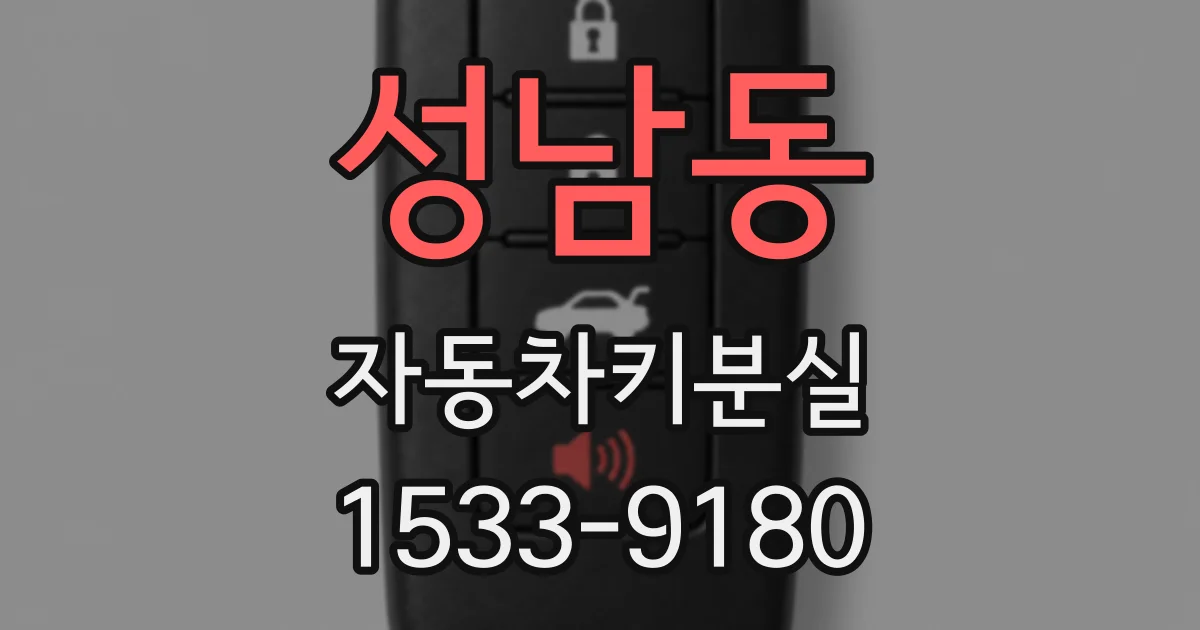 성남동 자동차키분실