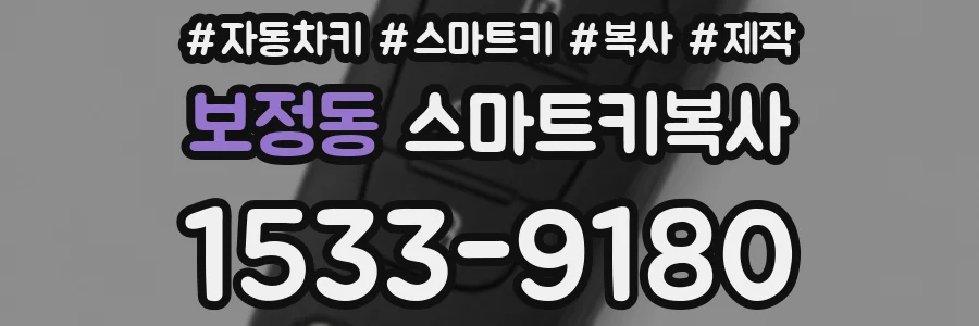 보정동 스마트키복사
