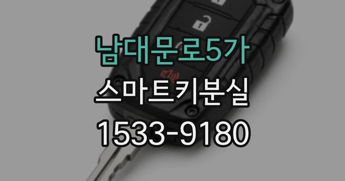 남대문로5가 스마트키분실