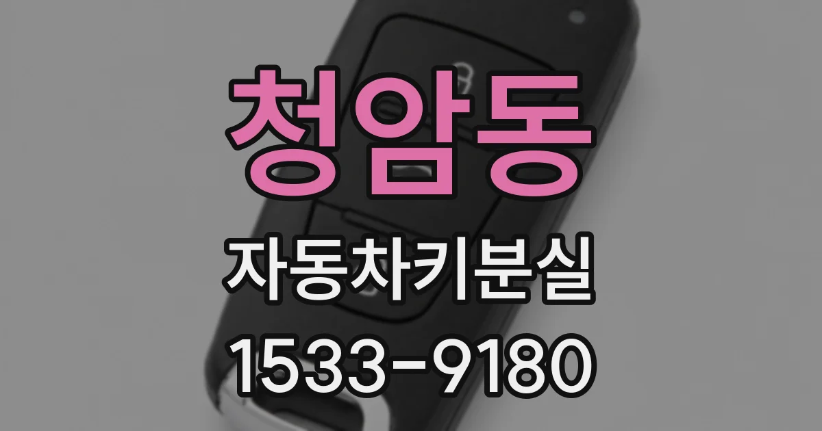청암동 자동차키분실