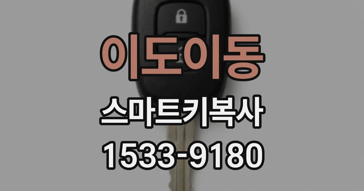 이도이동 스마트키복사